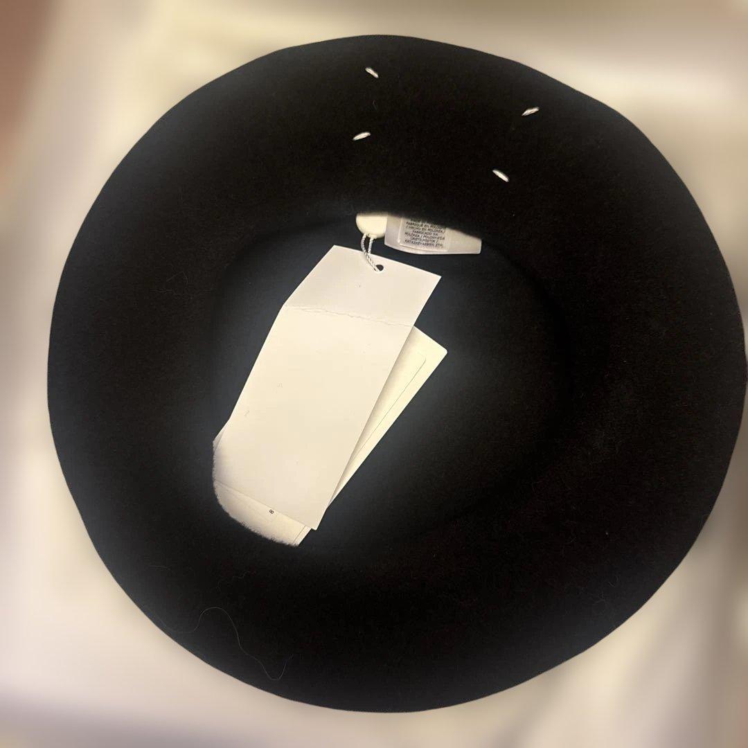 新品Maison Margiela 黒いウールベレー帽 Sサイズ