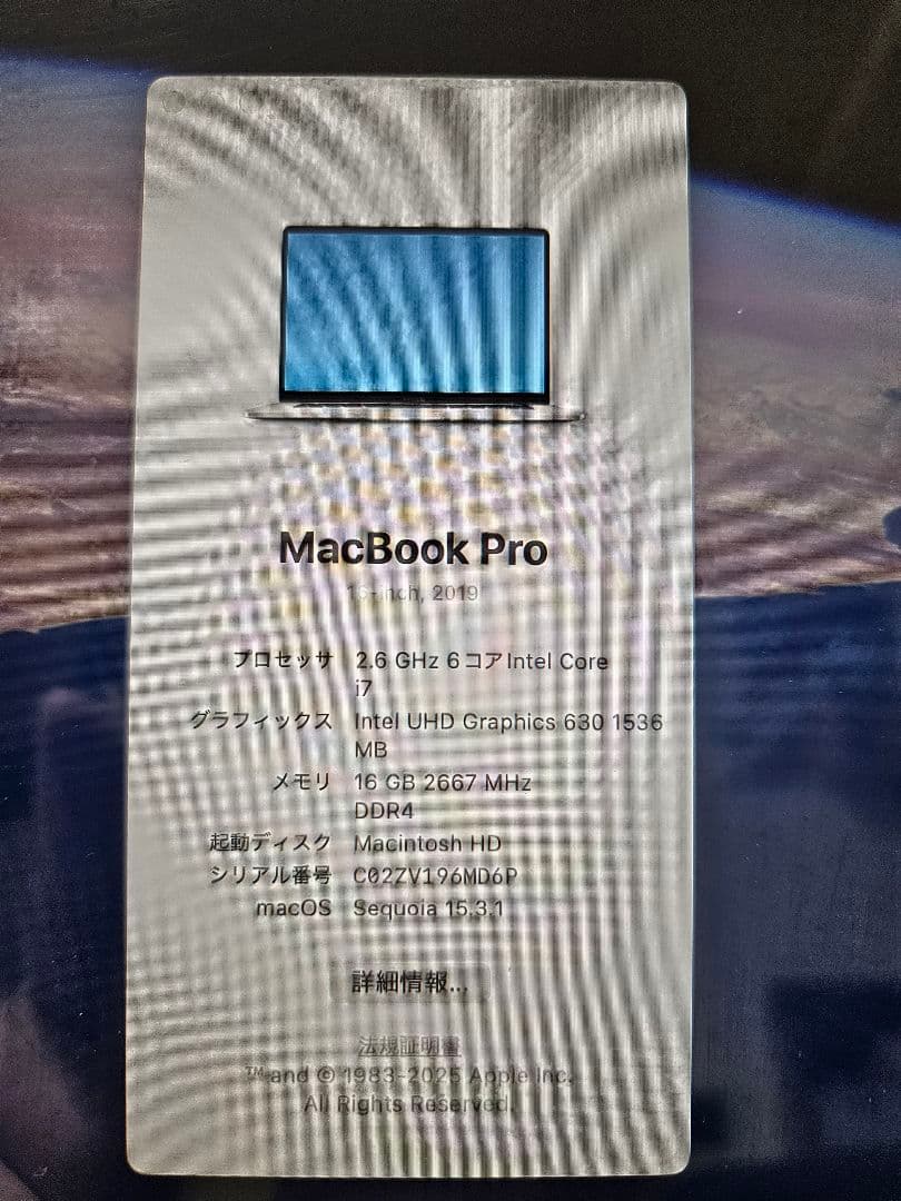 【極美品・おまけ付】MacBook Pro (16-inch, 2019)