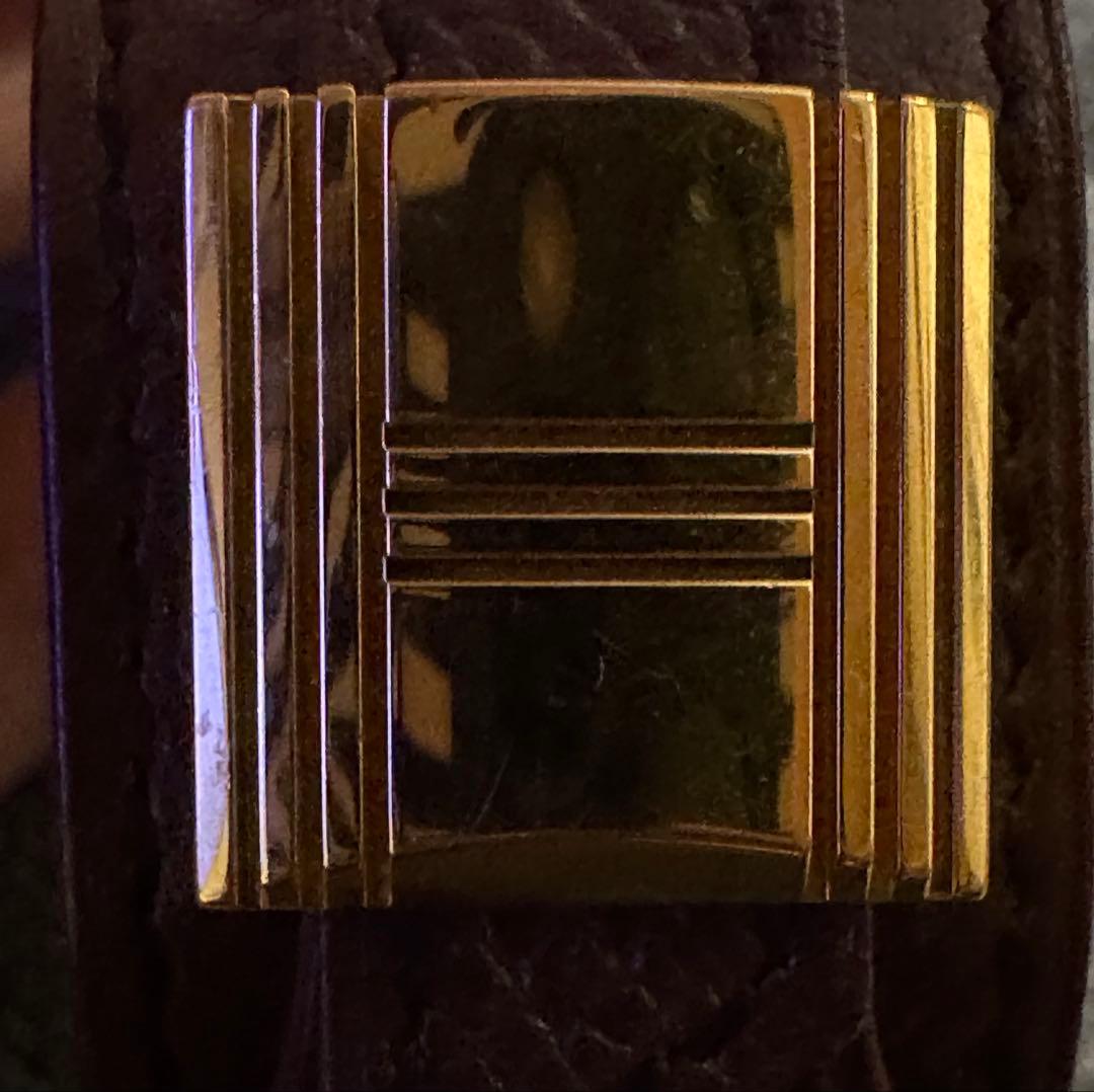 HERMES エルメス アルテミス ブラウンレザーバングル ブレスレット