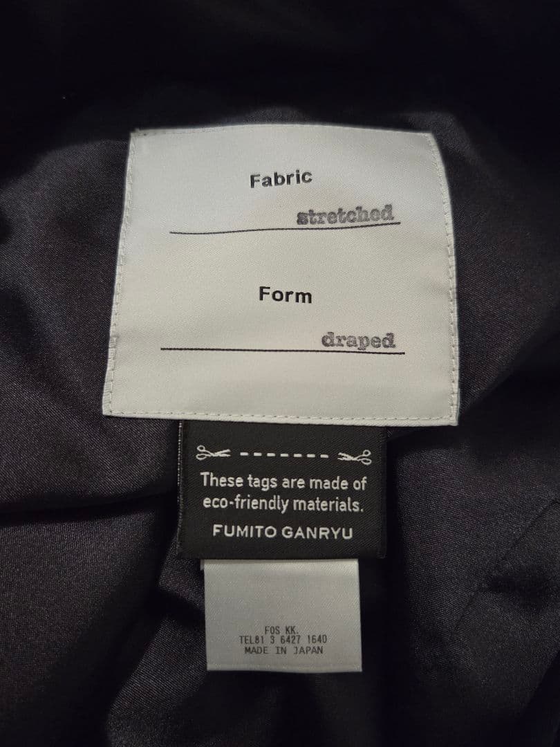 バッグ FUMITO GANRYU Draped Shoulder Bag Black