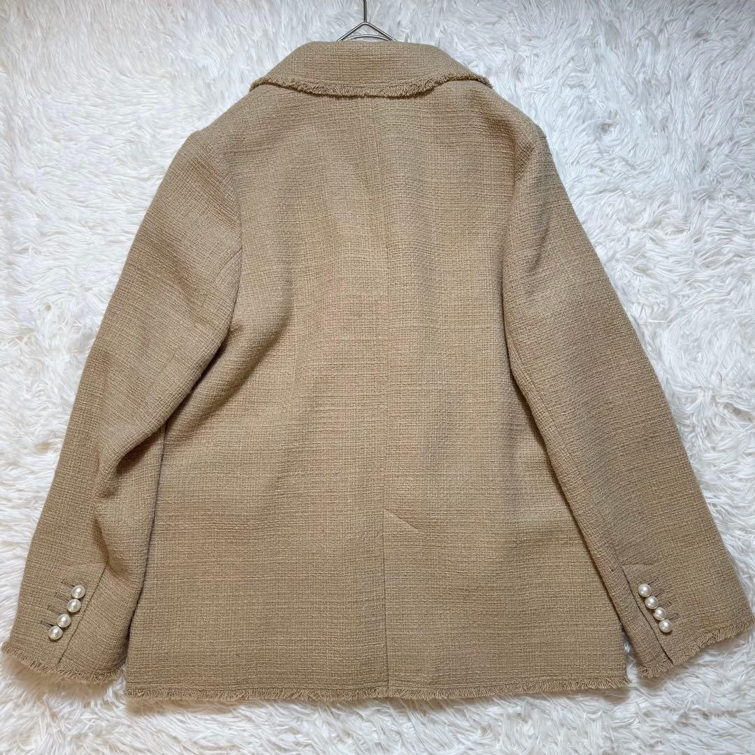 HM＆AY様未使用級 スピックアンドスパン パールボタン ファンシーツイードダブ