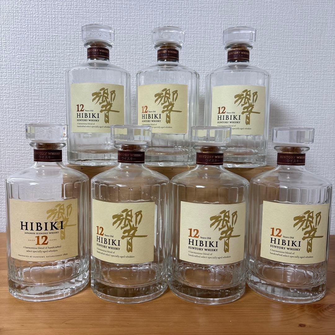(空瓶) サントリーウイスキー　響12年　700ml 空瓶　7点セット