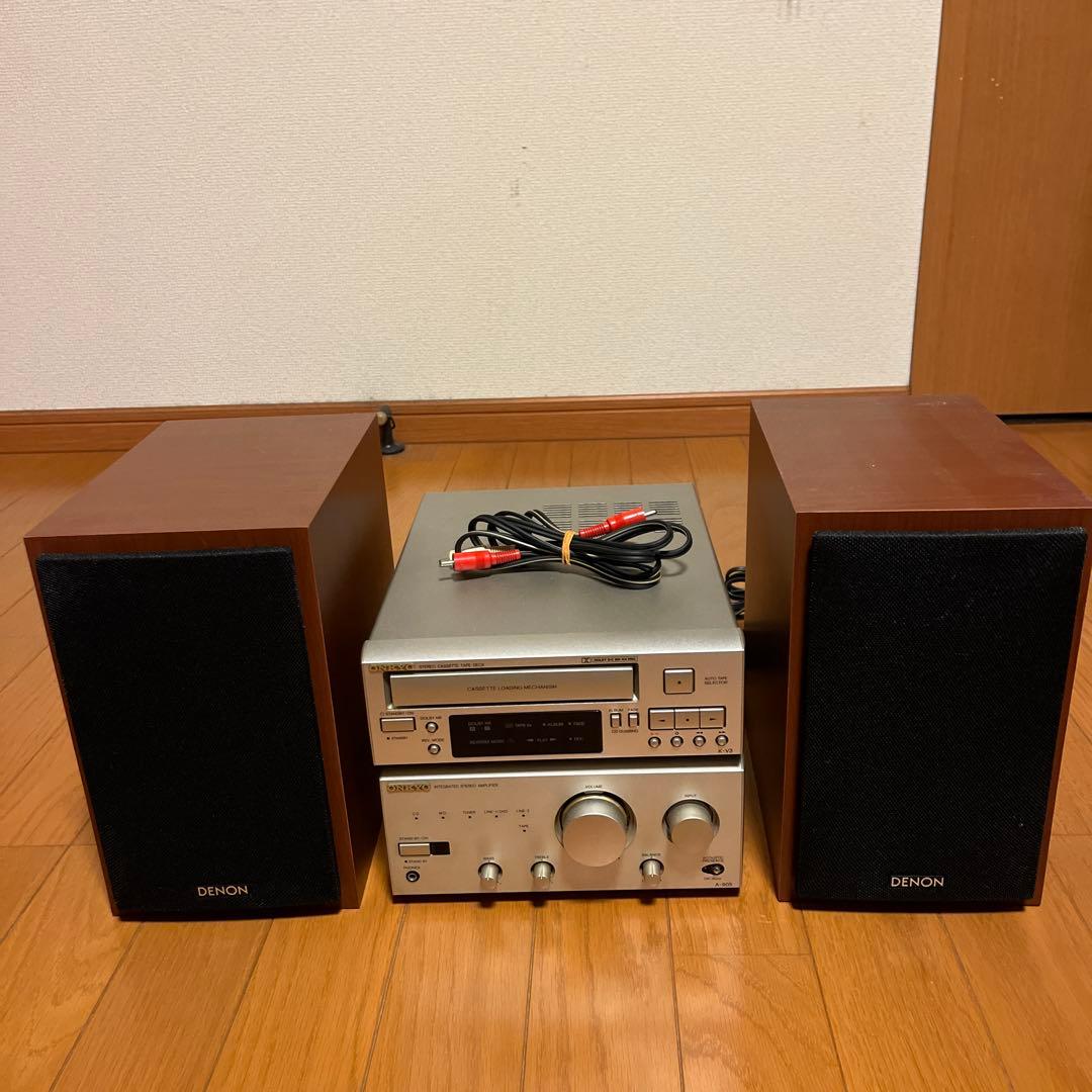 ONKYOアンプ、カセットデッキ、DENONスピーカーセット