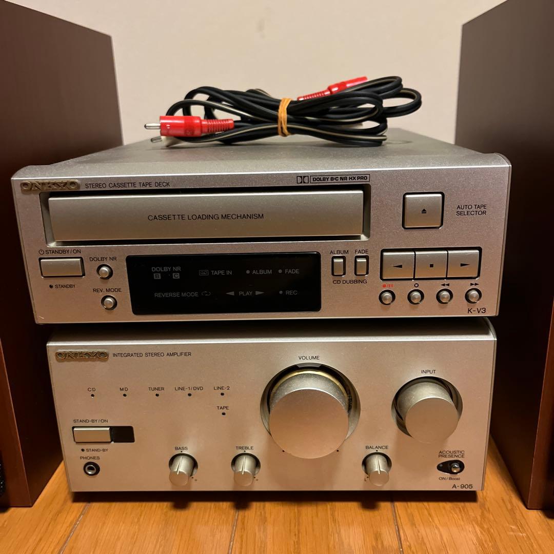 ONKYOアンプ、カセットデッキ、DENONスピーカーセット