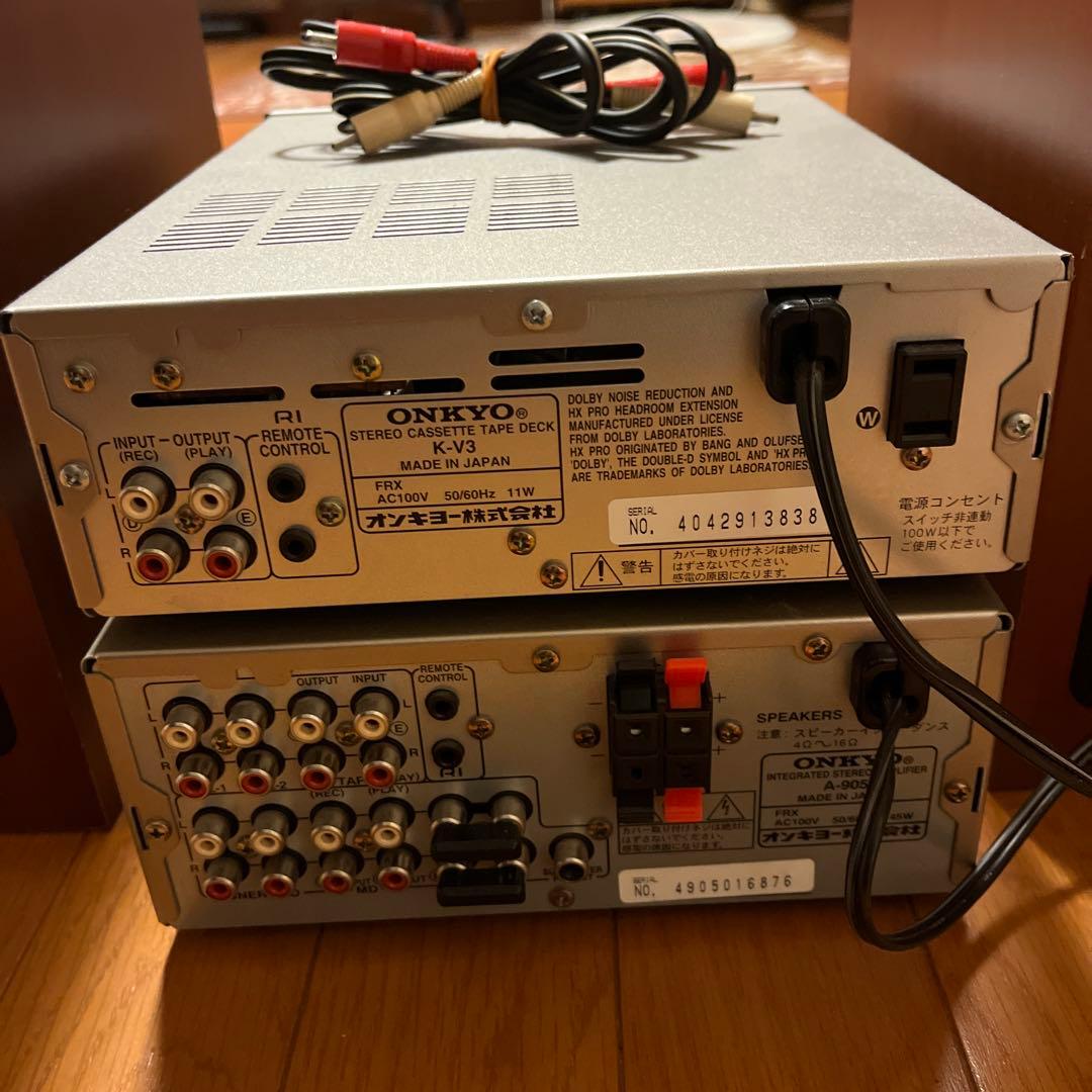 ONKYOアンプ、カセットデッキ、DENONスピーカーセット