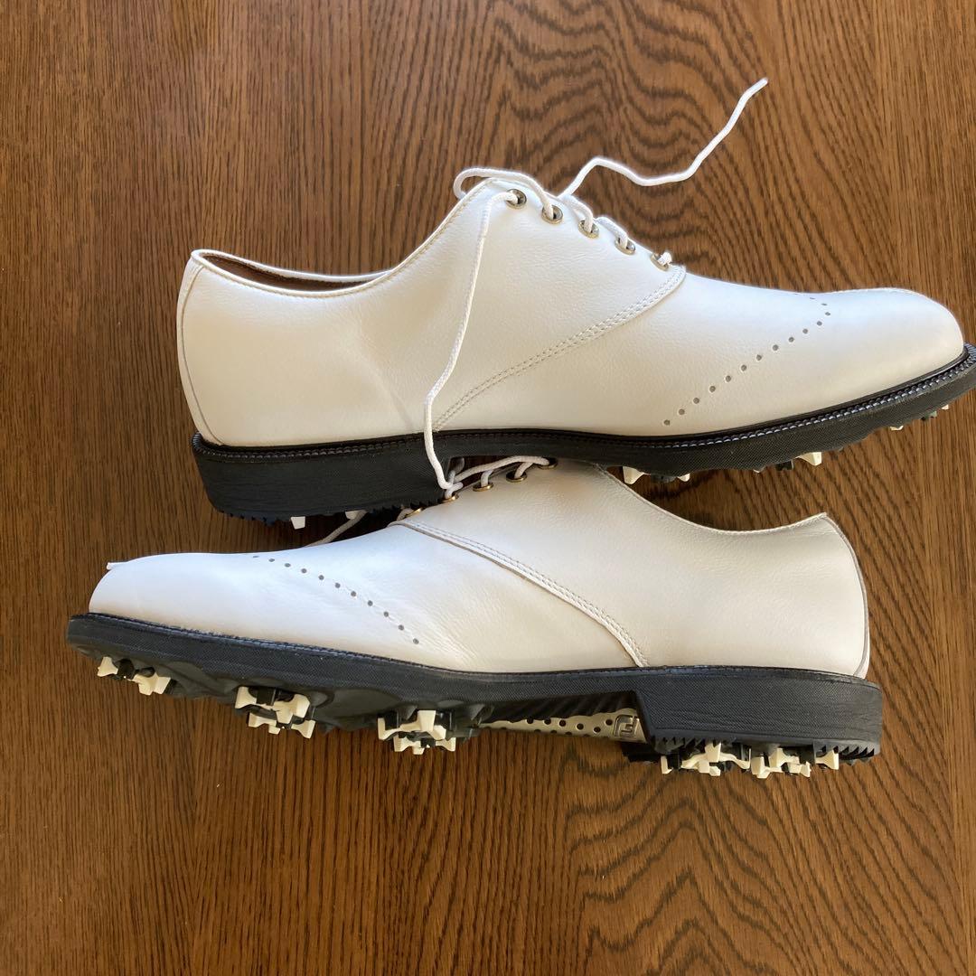 FOOTJOY FJ ICON ゴルフシューズ ホワイト/ブラウン