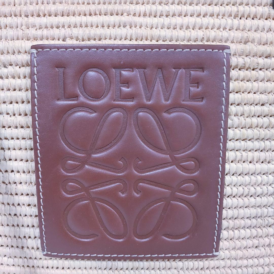 百鬼 ロエベ スクエア バスケット トートバッグ スモール ベージュ かご