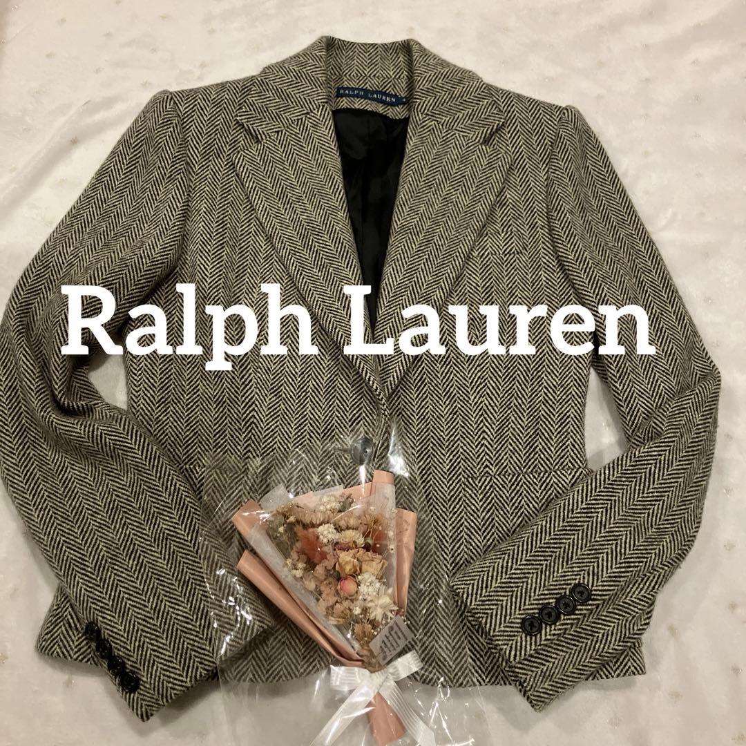 ラルフローレン　日本製　ヘリンボーン柄　レディース　テーラードジャケット　XL