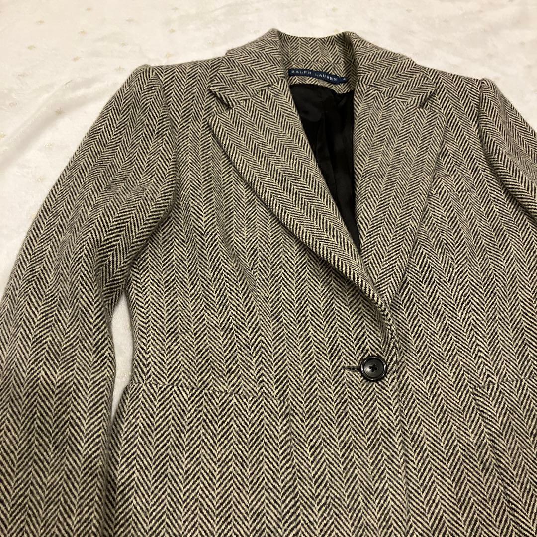 ラルフローレン　日本製　ヘリンボーン柄　レディース　テーラードジャケット　XL