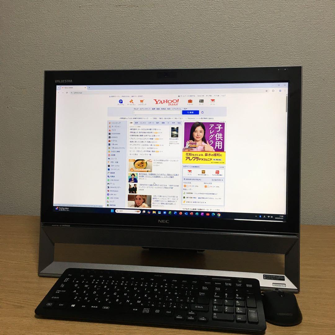 NEC VALUESTAR Win11 地デジ 8Gメモリ SSD 21.5'