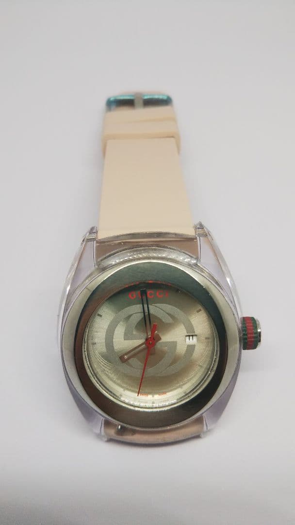 【電池交換済み】GUCCI シンク ラバーベルト 腕時計