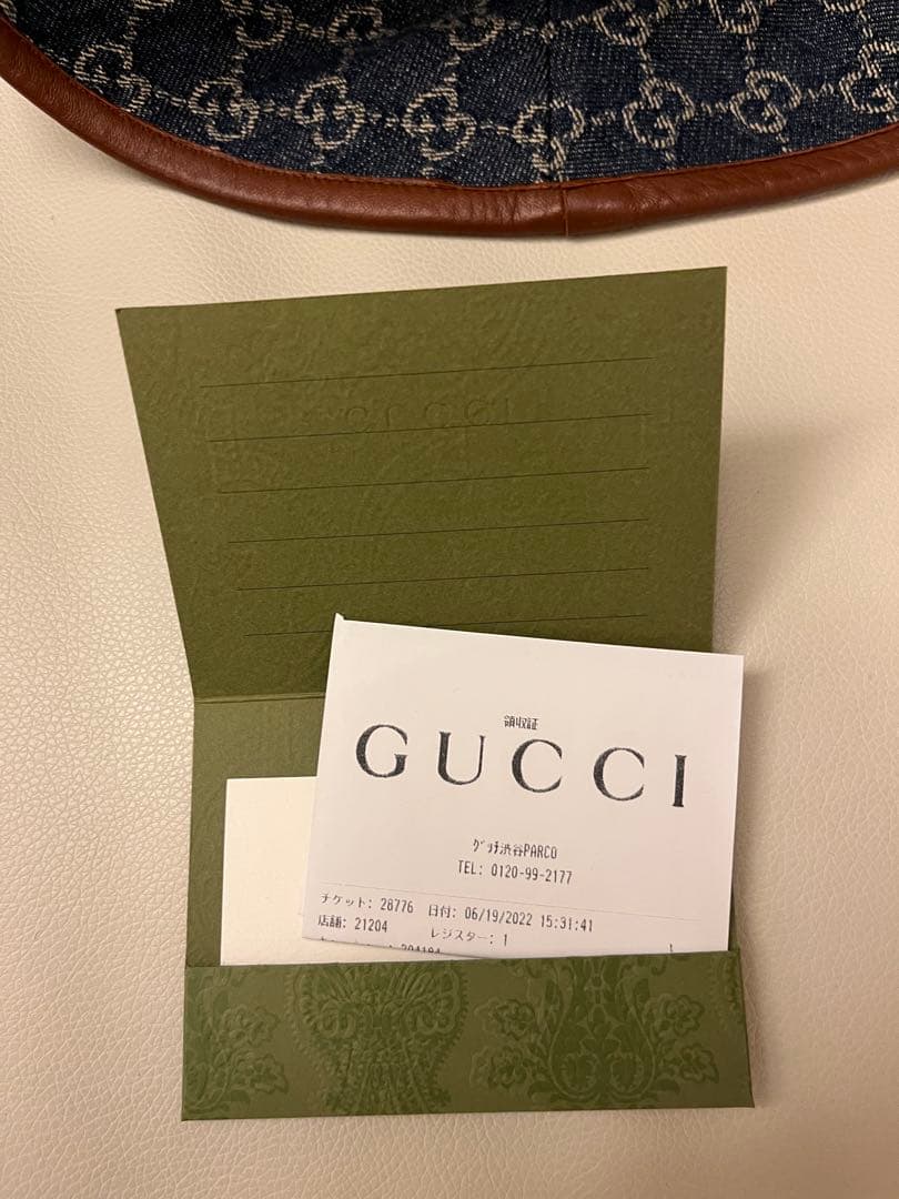 GUCCI バケットハット ネイビー デニム