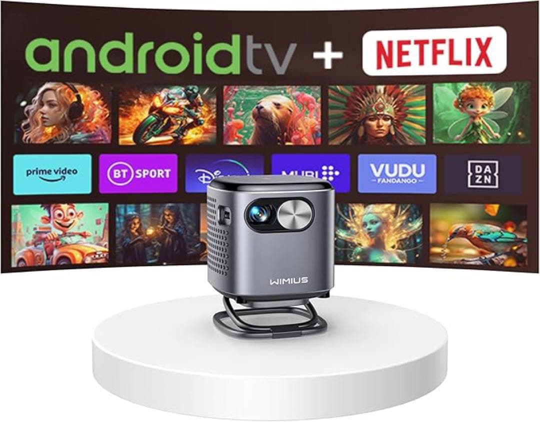 WiMiUS Q2 小型プロジェクター Android DLP 天井投影