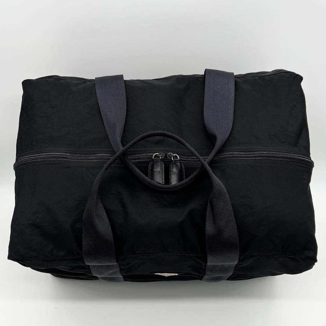 【美品✨】 プラダ 2WAY ボストンバッグ 三角ロゴ ショルダー ブラック 黒