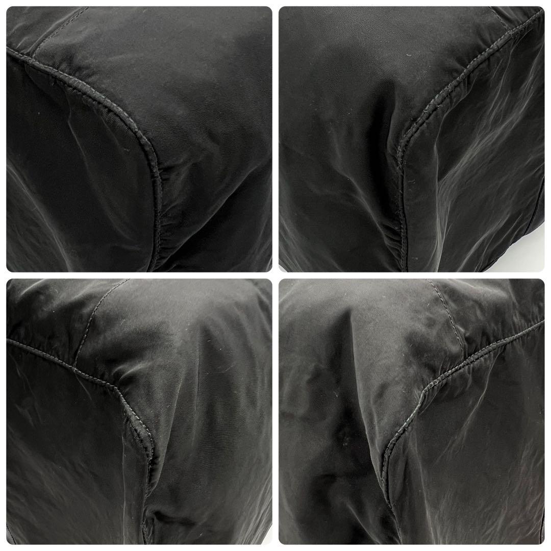 【美品✨】 プラダ 2WAY ボストンバッグ 三角ロゴ ショルダー ブラック 黒