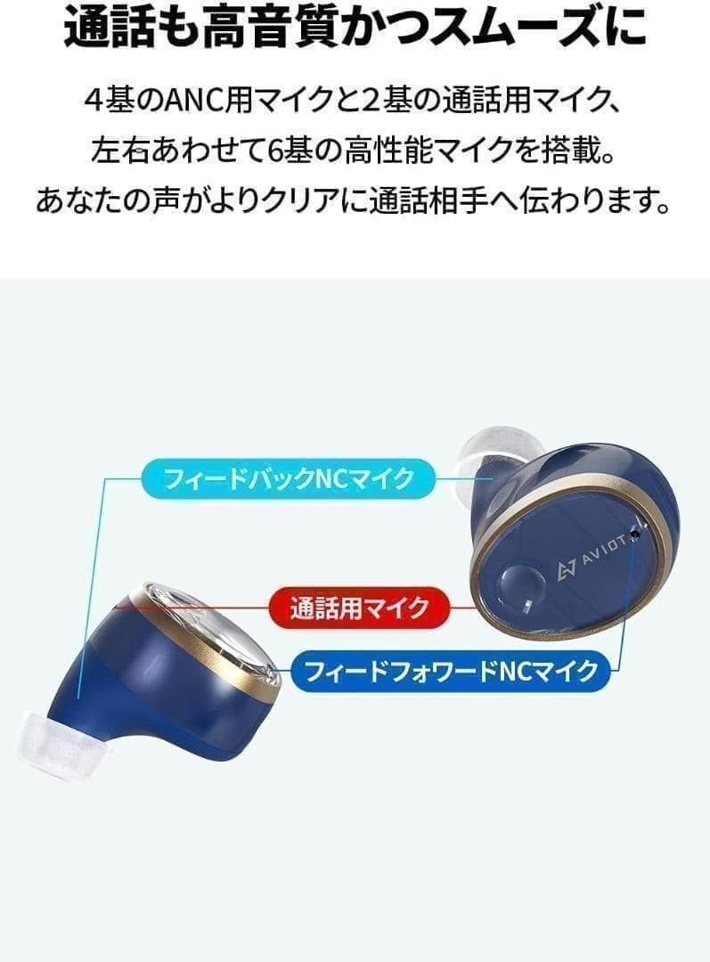 新品★AVIOT ワイヤレスイヤホン TE-D01t ブラック