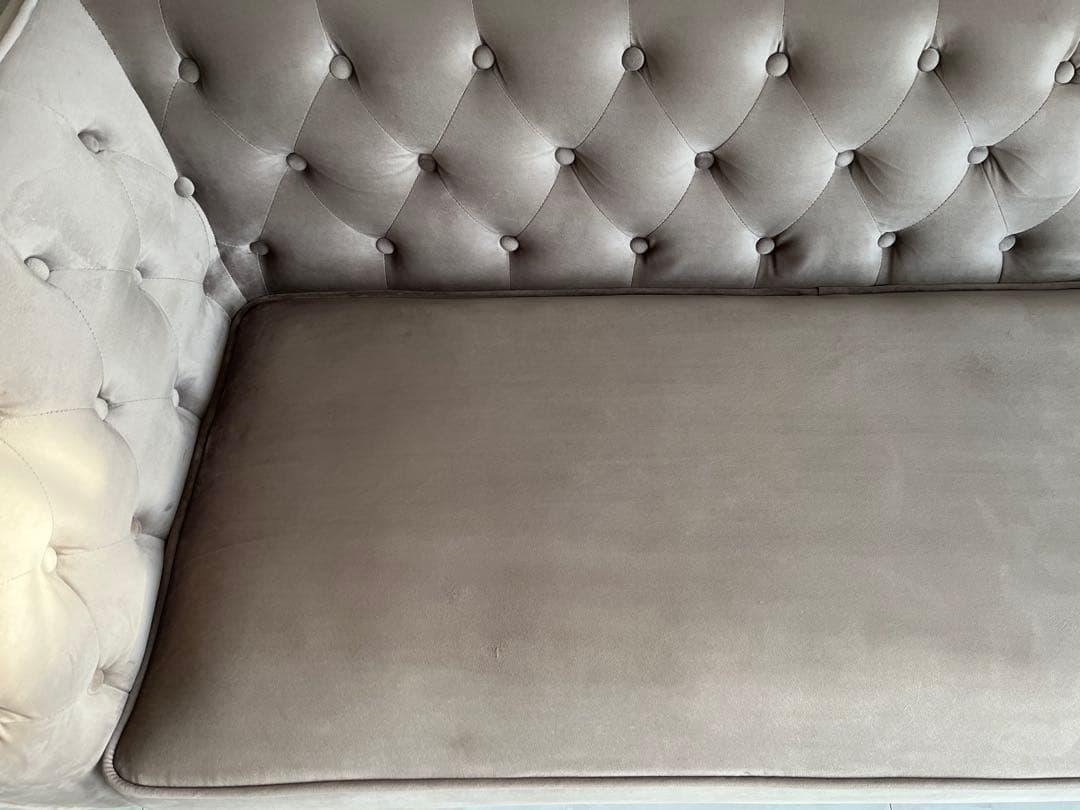 カウチソファ ベルベット調 LOWYA