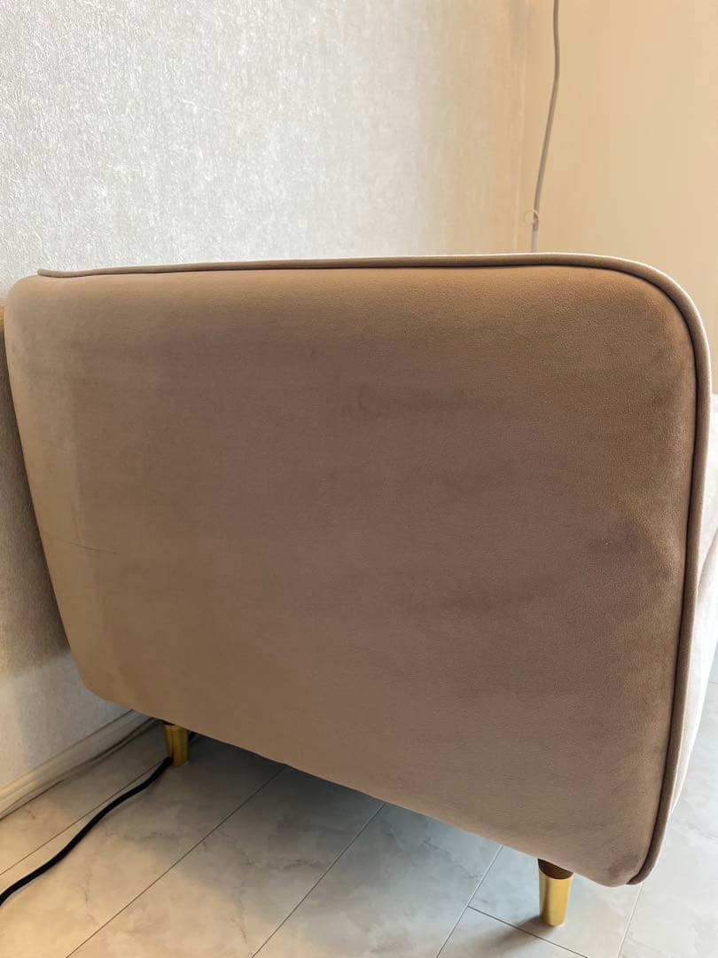 カウチソファ ベルベット調 LOWYA