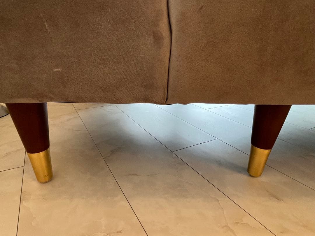 カウチソファ ベルベット調 LOWYA