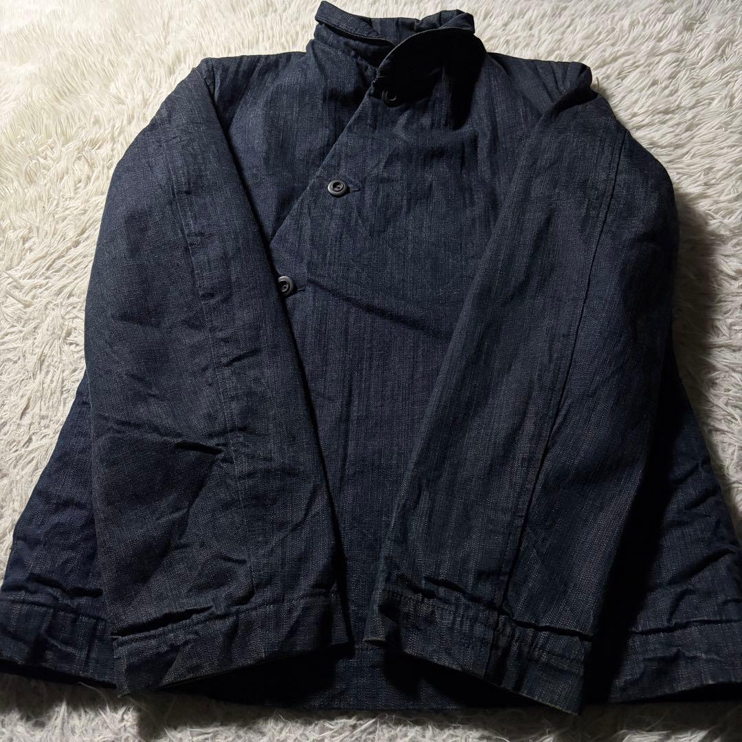 希少■45RPM デニム　ジャケット　変形　インディゴ　キルティング　サイズ2