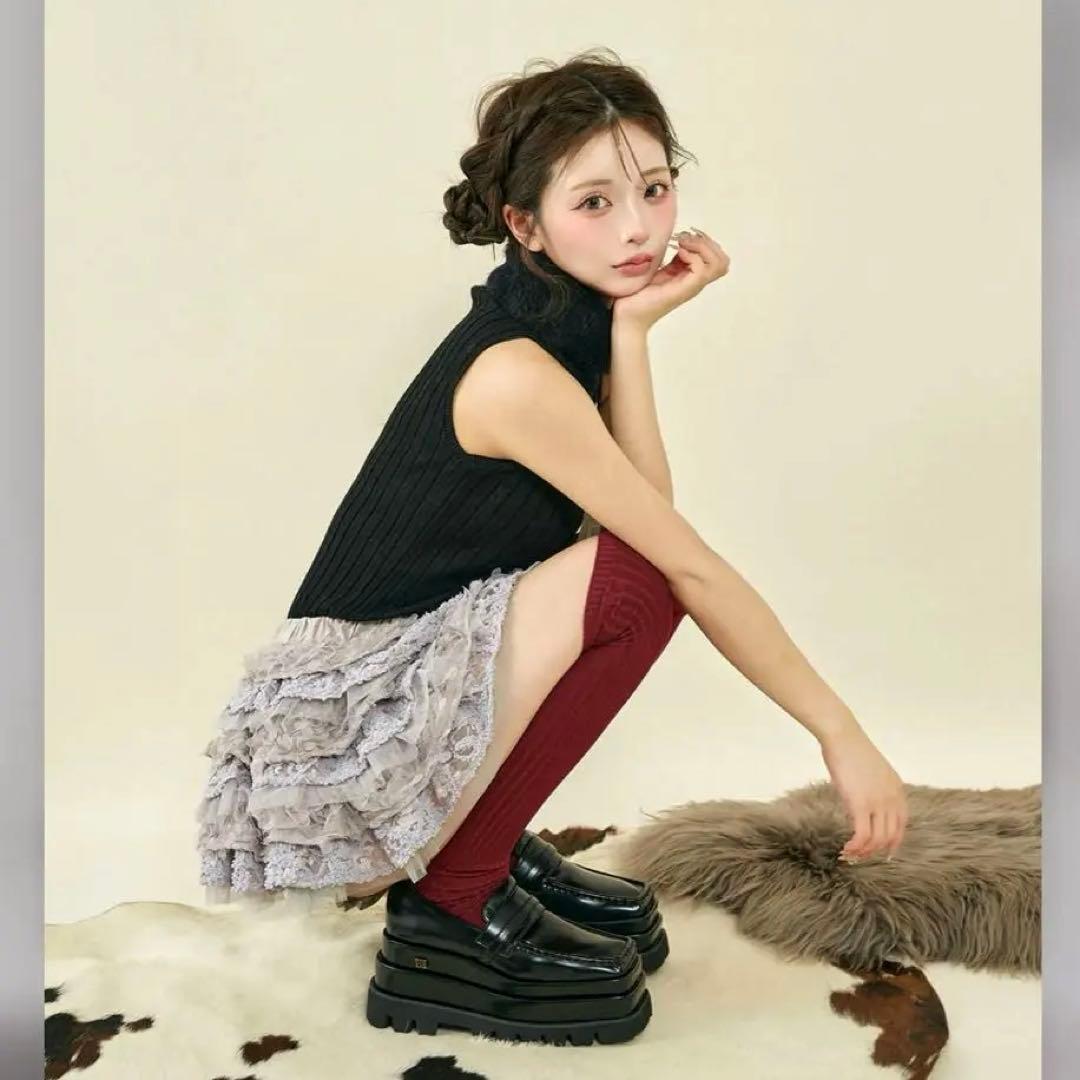 【Darich】ダーリッチ❤ プラットフォームローファー✨ブラック　M size