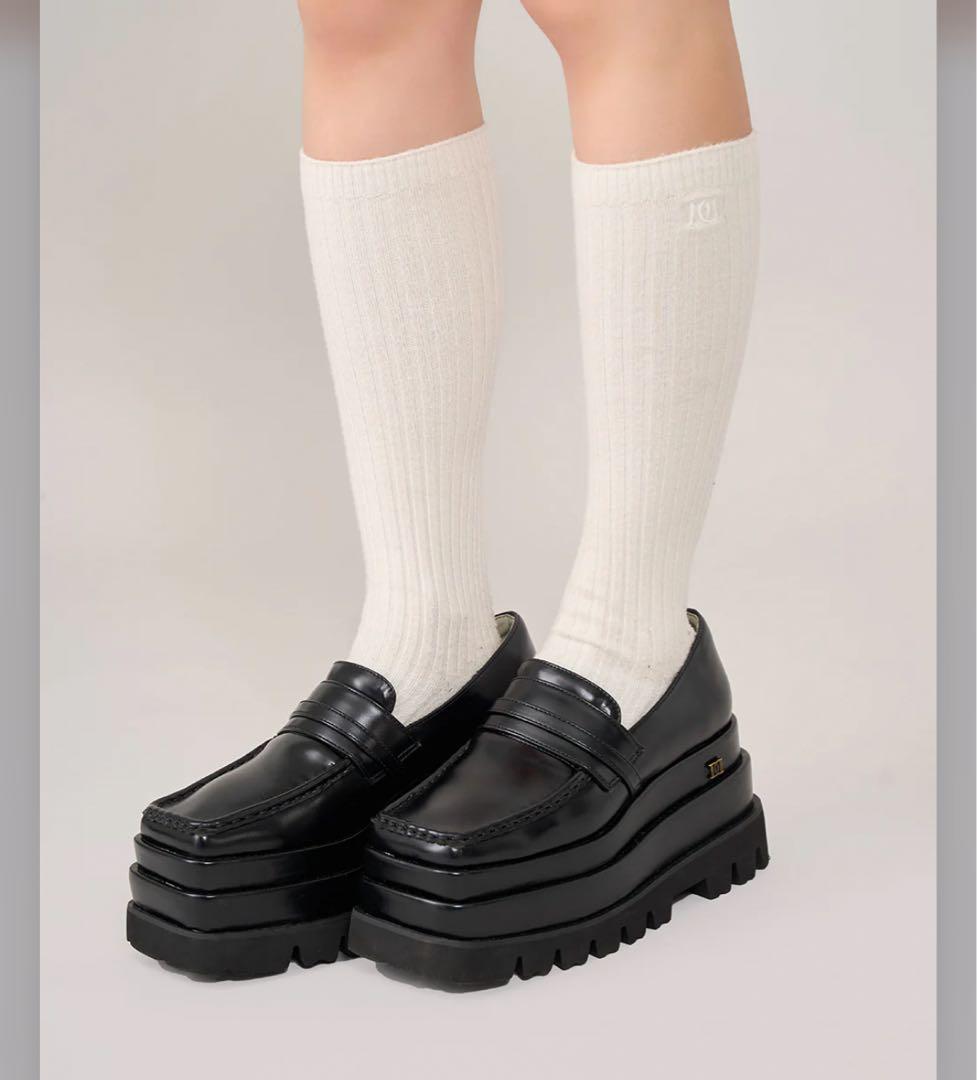 【Darich】ダーリッチ❤ プラットフォームローファー✨ブラック　M size