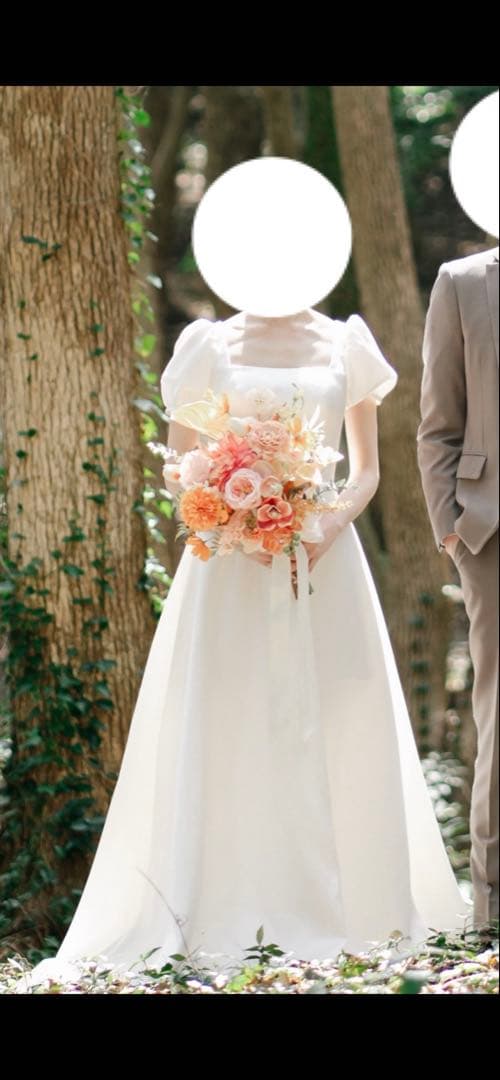 【前撮り】ウェディングドレス　パフスリーブ