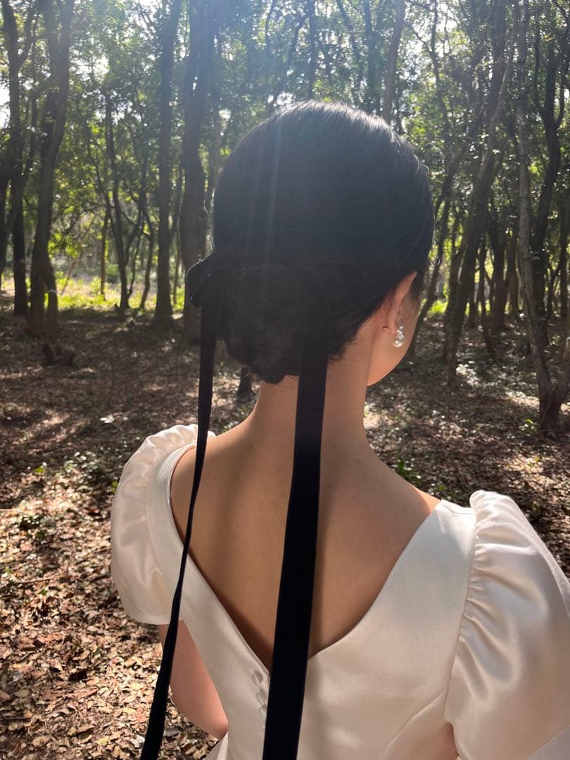 【前撮り】ウェディングドレス　パフスリーブ