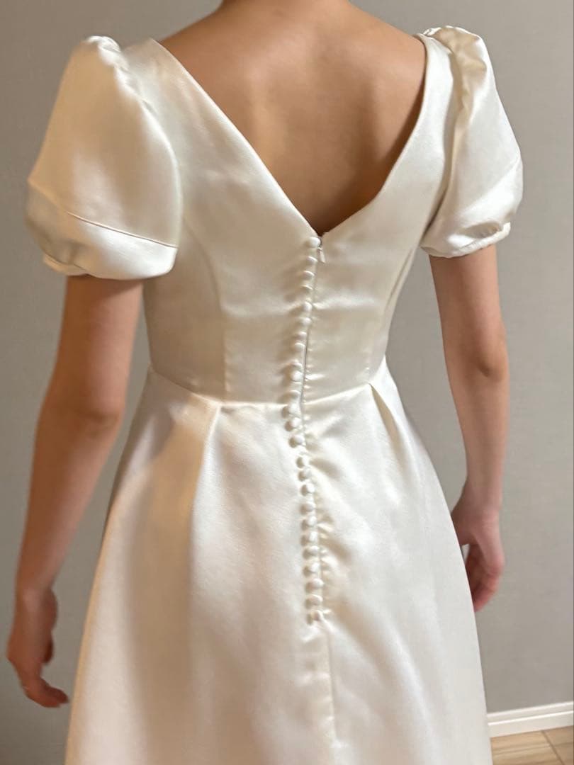 【前撮り】ウェディングドレス　パフスリーブ