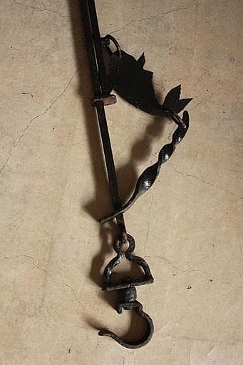 u*d様 古い鉄製の自在鉤　最長210㎝　吊り下げ　フック　囲炉裏