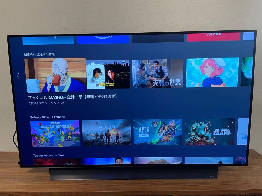 大画面 薄型 有機ELテレビ