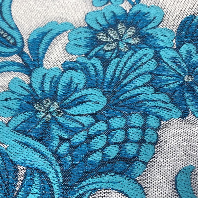 508my18◇西陣織 花唐草 秀華優映文 オリエンタル 銀糸 六通 袋帯◇美品