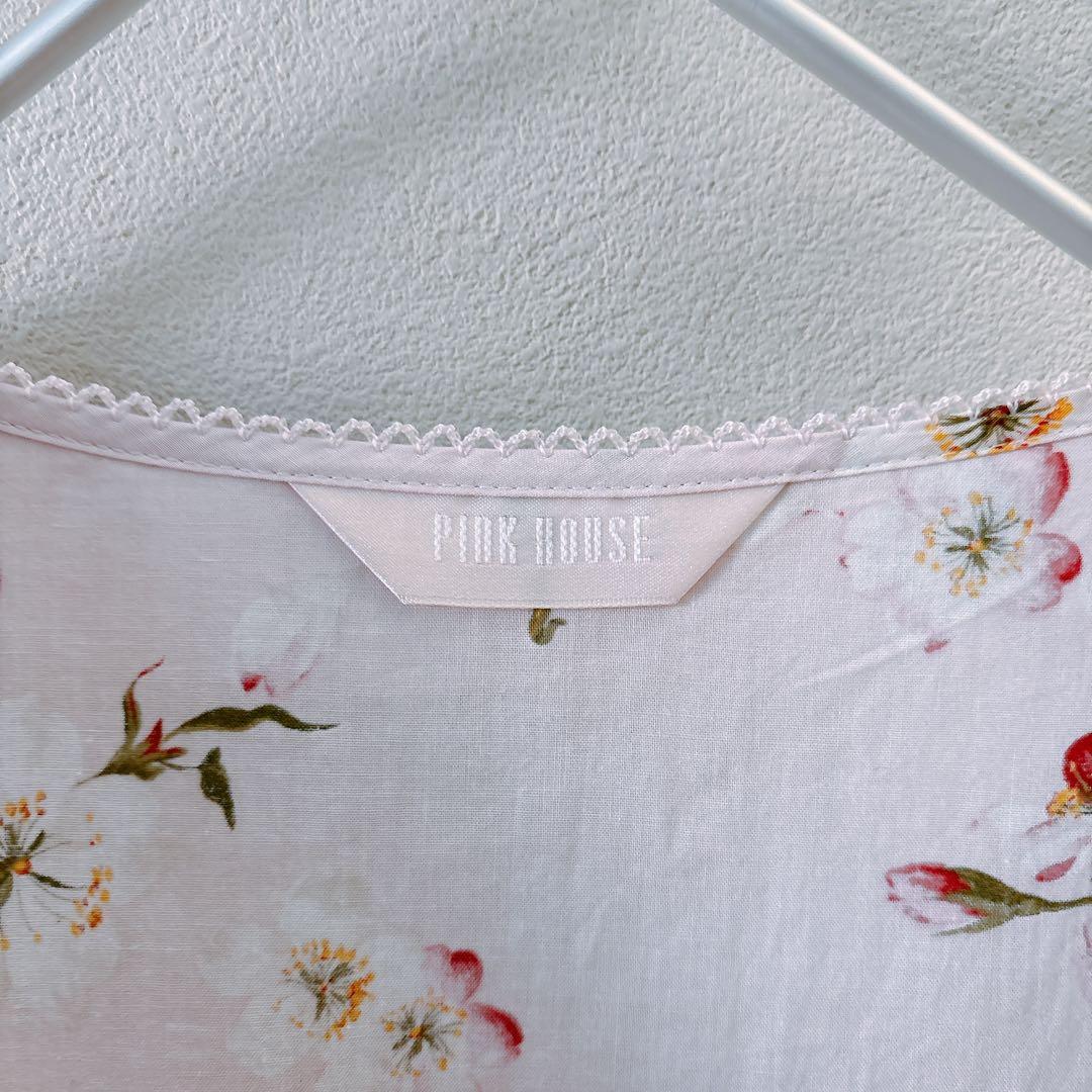 PINKHOUSE チェリーブロッサム柄ワンピース 桜ピンク