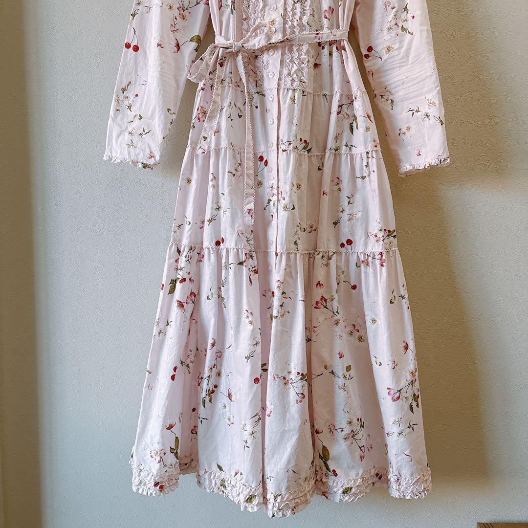 PINKHOUSE チェリーブロッサム柄ワンピース 桜ピンク