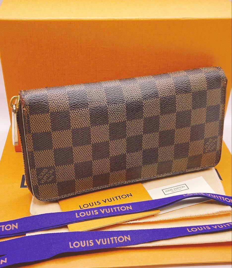 【美品】LOUIS VUITTON ダミエジッピーウォレット☆鑑定済みです♪