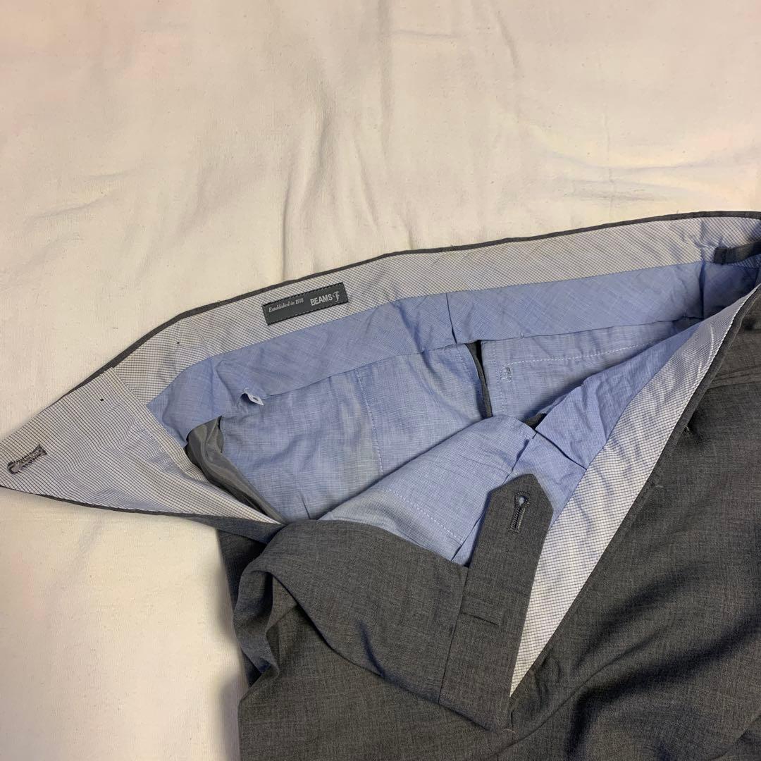 【BEAMS F】 秋冬インコテックス＆春夏スラックス グレー　サイズ48