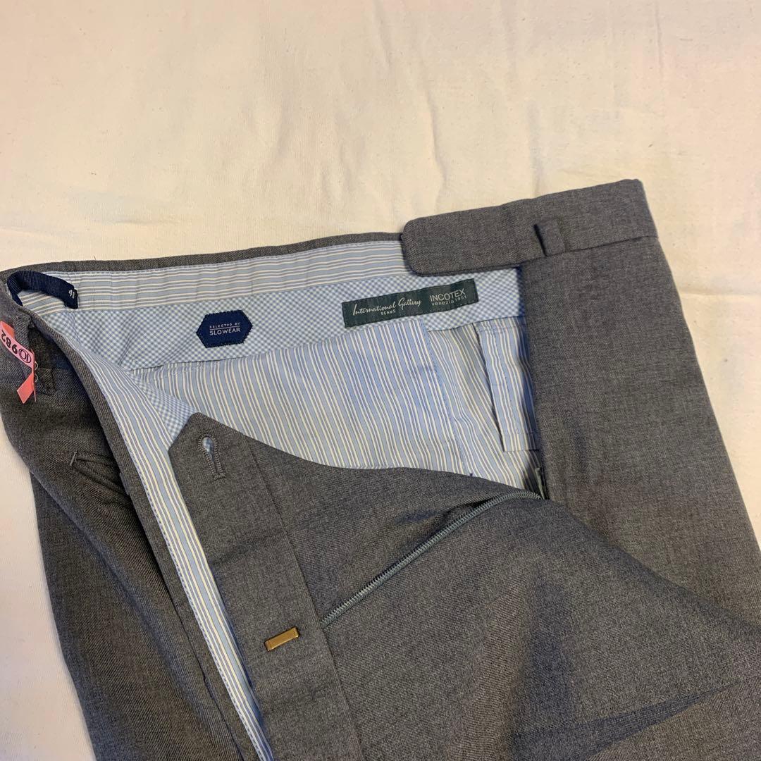 【BEAMS F】 秋冬インコテックス＆春夏スラックス グレー　サイズ48