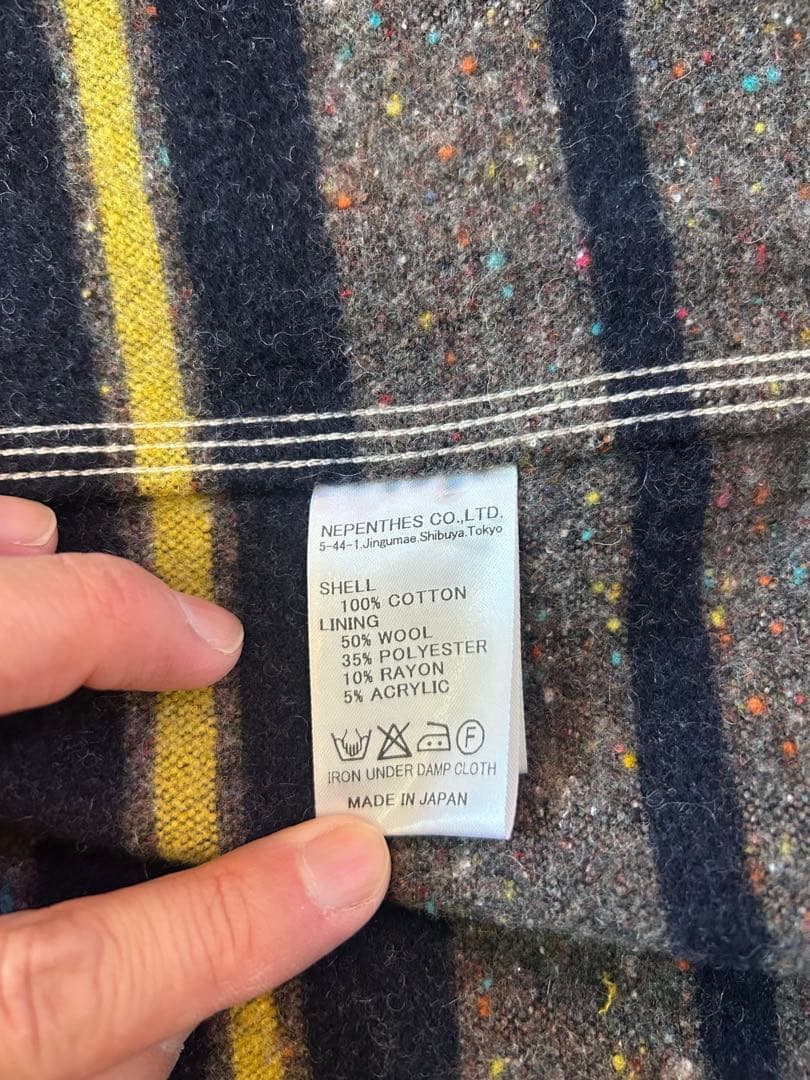 Needles ノーカラーデニムジャケット ロングコート　作務衣コート