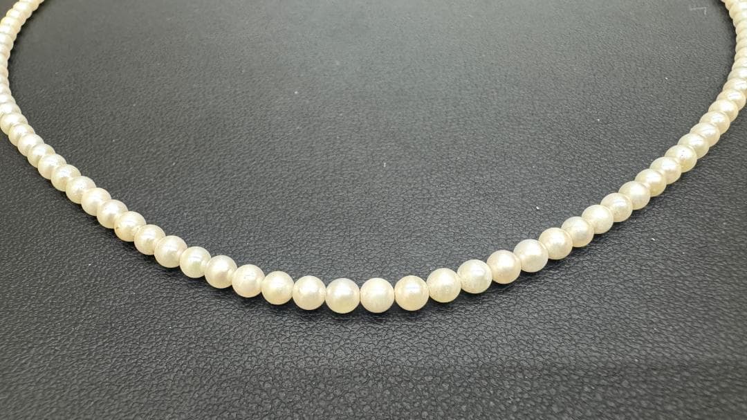 ★K18刻印留め具　ベビーパールネックレス　全長約40cm