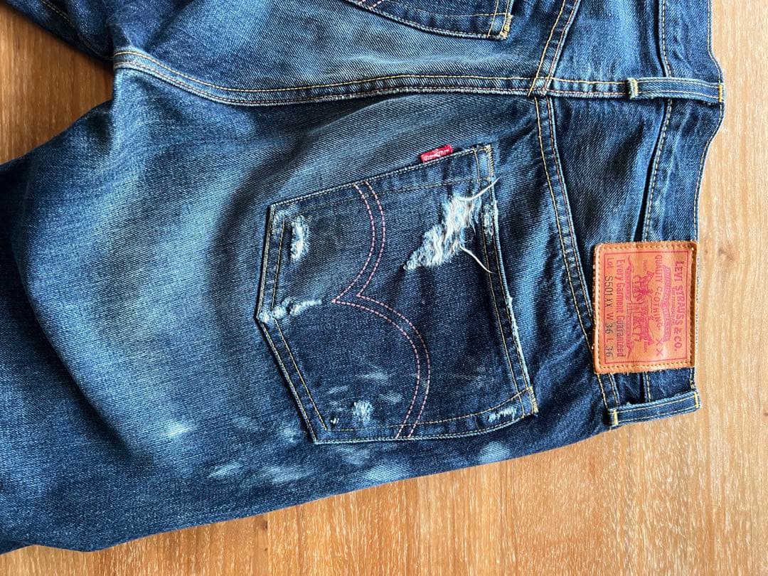 Levi’s S501XX 大戦モデル復刻 ダメージ加工 日本製 W36 L36