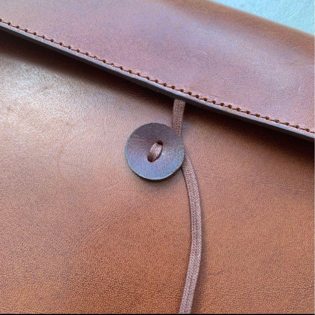 drip ブラウン レザー ノートPCケース