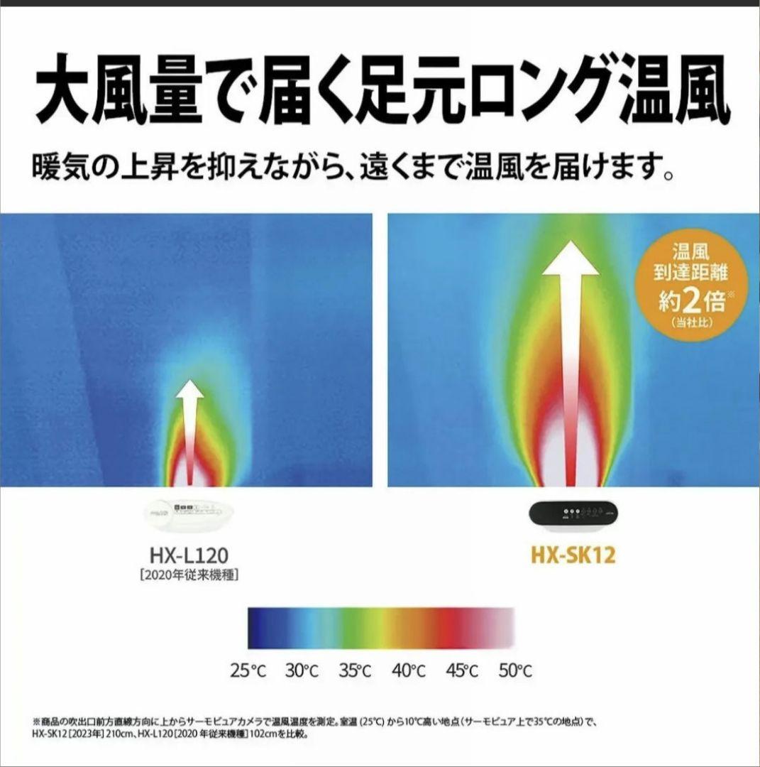 SHARP　シャープ　加湿セラミックファンヒーター　HX-SK12-W