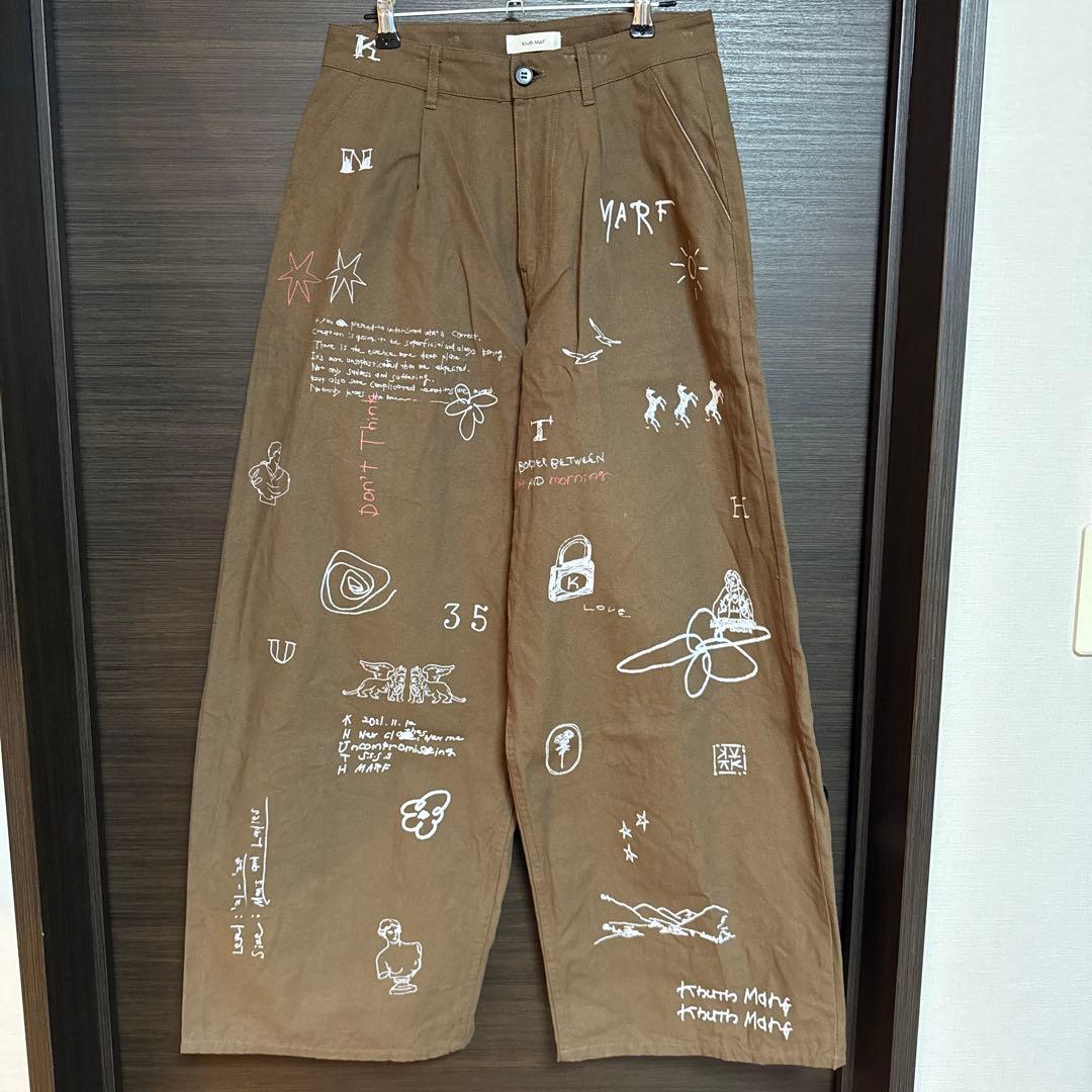 knuth marf high waist tatto pants ブラウン