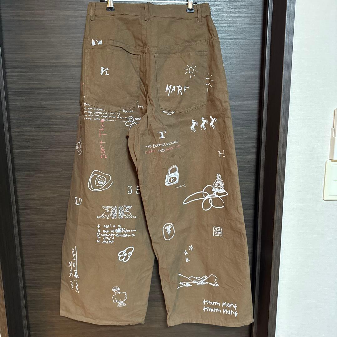 knuth marf high waist tatto pants ブラウン
