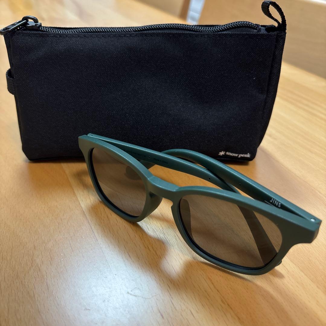 JINS× Peak 草色　メガネ　サングラス
