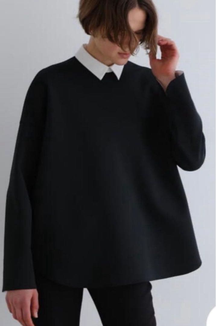 美品　ルフィル　スキューバダンボールブラウス　ブラック