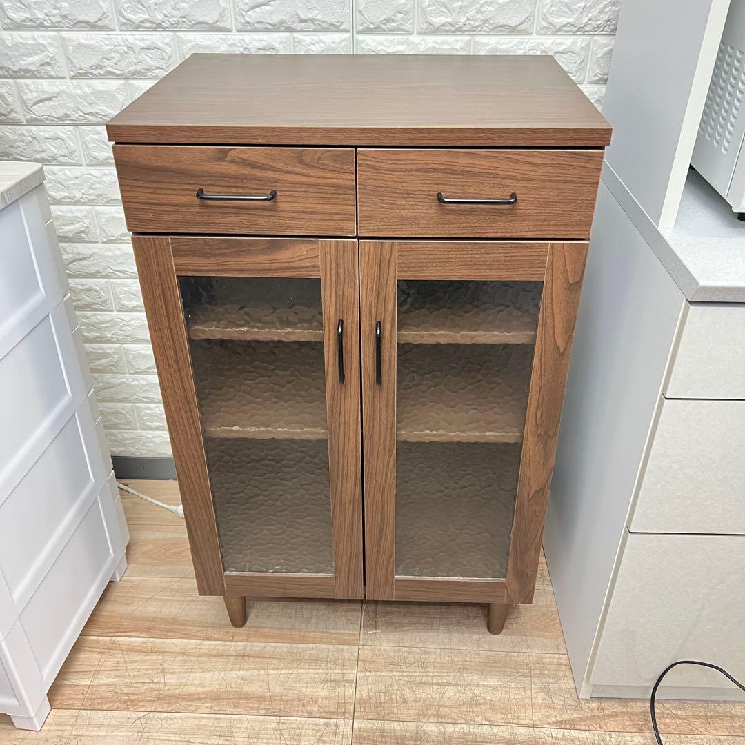 キャビネット ガラス扉 食器棚