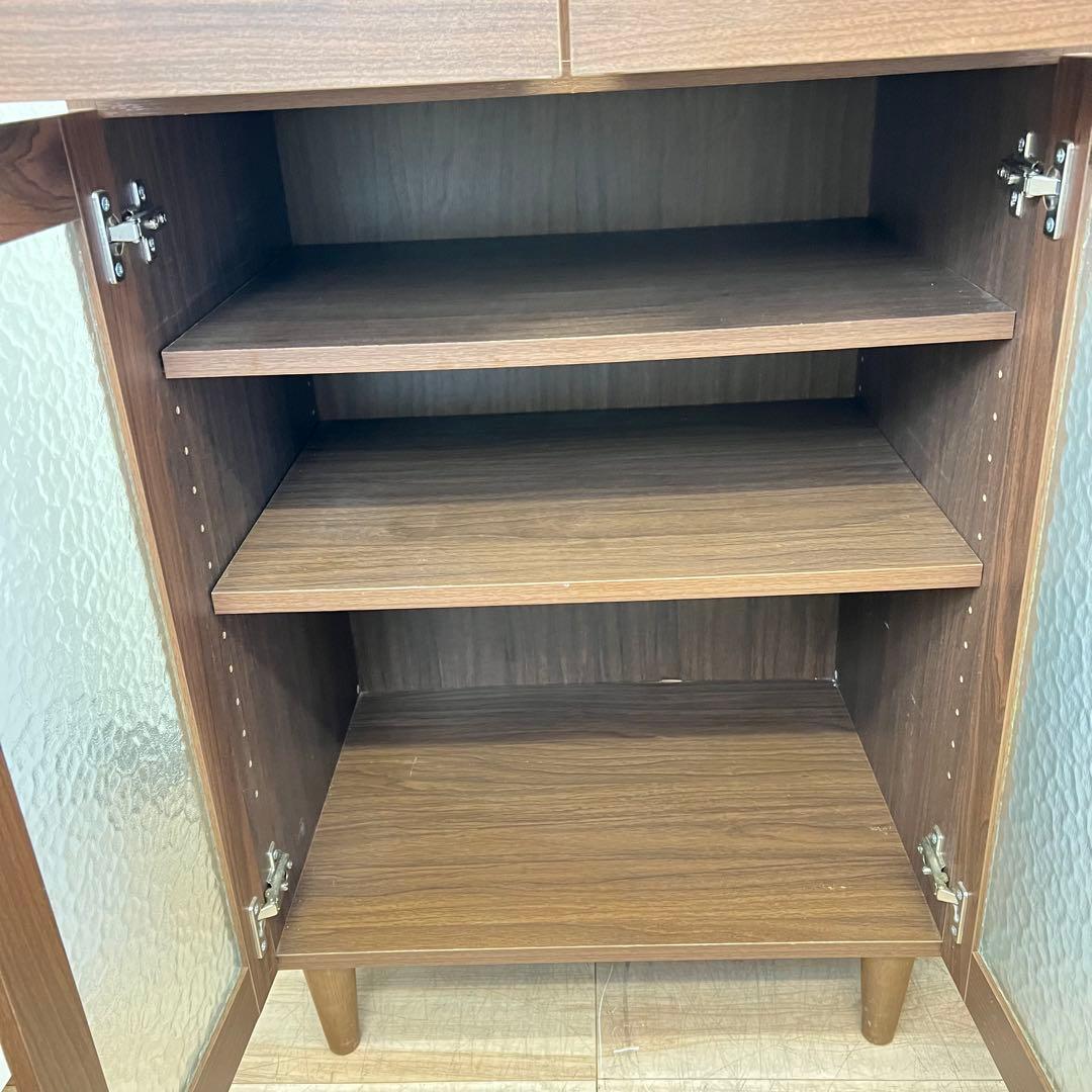 キャビネット ガラス扉 食器棚