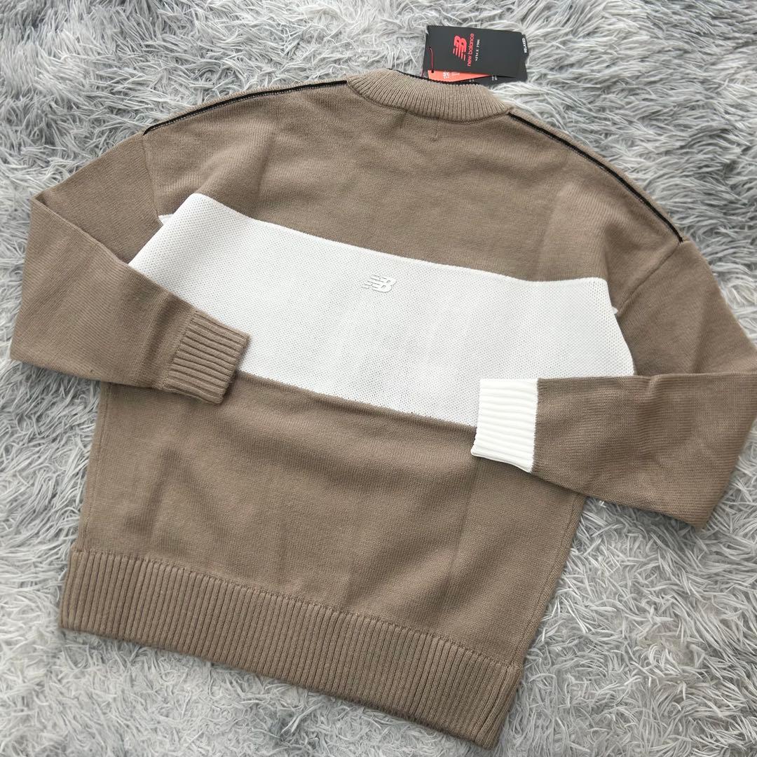 新品　ニューバランスゴルフ　ニット　セーター　モックネック　ベージュ　サイズ1
