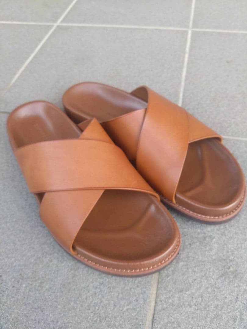 BANANA REPUBLIC メンズサンダル レザースライドサンダル　Lサイズ